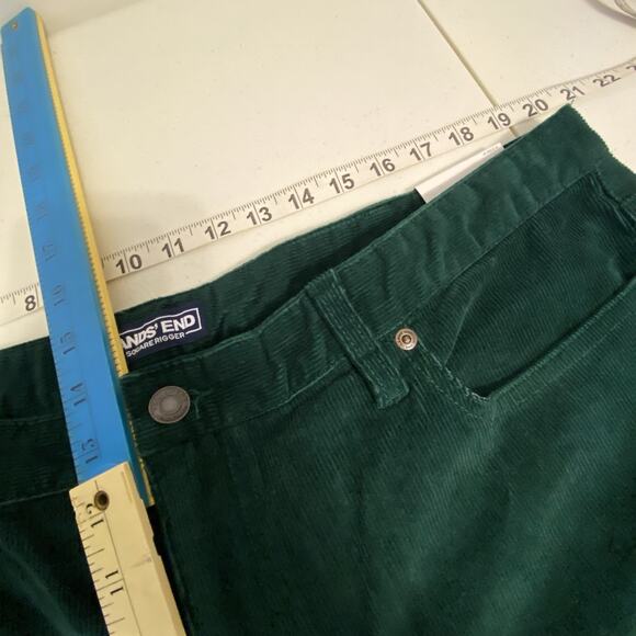 Lands End Mens 40x30 Green Traditional Fit Corduroy Pants Holidays Work Wear New - Picture 3 of 8